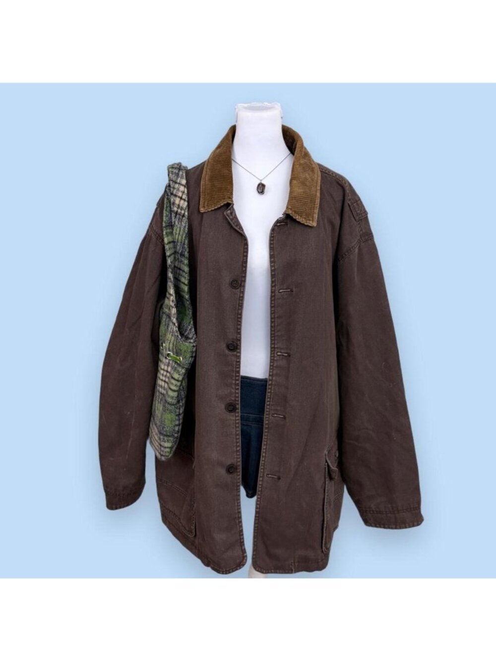 y2k brown chore coat barn jacket